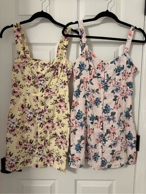 Floral Button-Front Sundress (Bundle) - Yellow & Blush Floral